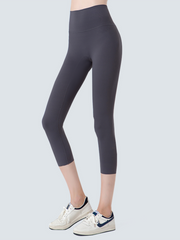 Wide Waistband Cropped Sports Leggings - Flyclothing LLC