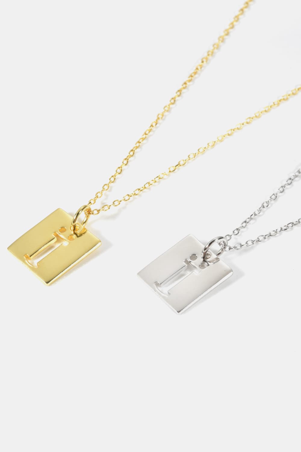 Cutout Rectangle Pendant Necklace - Flyclothing LLC