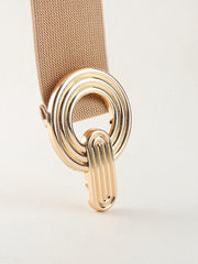 Geometric Buckle Elastic Wide Belt - Flyclothing LLC