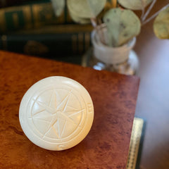 Compass Soapstone Sculpture, Natural Stone - Flyclothing LLC