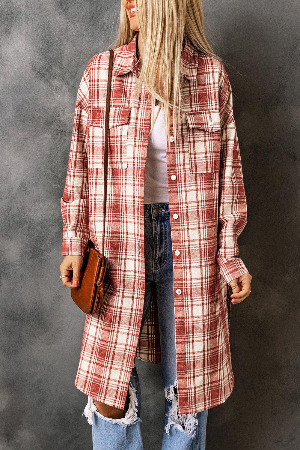  ELIY BASIC Women's 2023 Casual Plaid Shacket Long Sleeve Button  Down Lapel Pocketed Jacket Shacket Coat : Clothing, Shoes & Jewelry