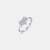 Moissanite 925 Sterling Silver Heart Ring - Flyclothing LLC