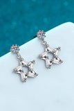 925 Sterling Silver Inlaid Moissanite Star Earrings - Trendsi