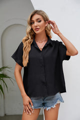 Short Sleeve Collared Neck Shirt - Flyclothing LLC