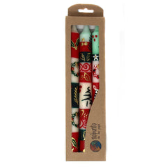 Set of Three Boxed Tall Hand-Painted Candles - Ukhisimui Design - Nobunto - Flyclothing LLC