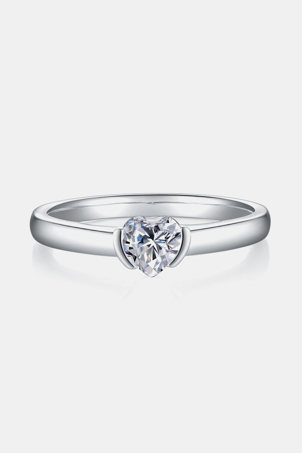 Moissanite 925 Sterling Silver Solitaire Ring - Flyclothing LLC