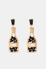 Wine Shape Zinc Alloy Acrylic Dangle Earrings - Flyclothing LLC