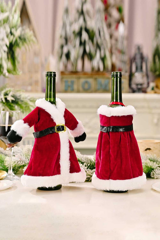 2-Pack Christmas Dress Wine Bottle Covers - Flyclothing LLC