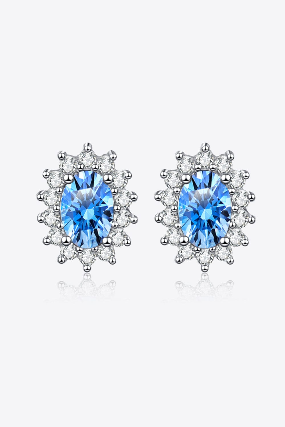 1 Carat Moissanite 925 Sterling Silver Stud Earrings - Trendsi