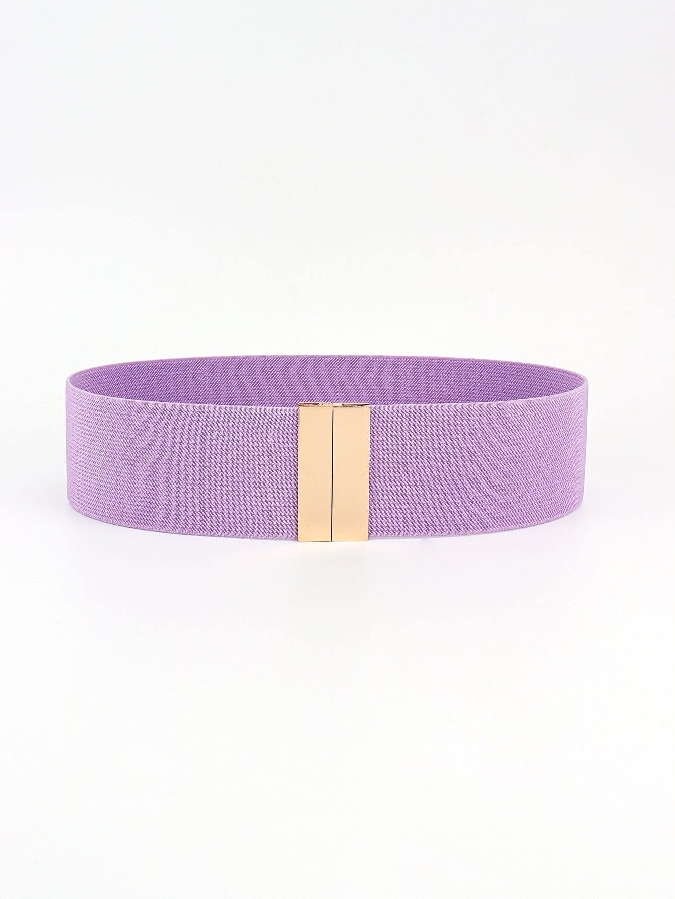 Alloy Buckle Elastic Belt - Trendsi