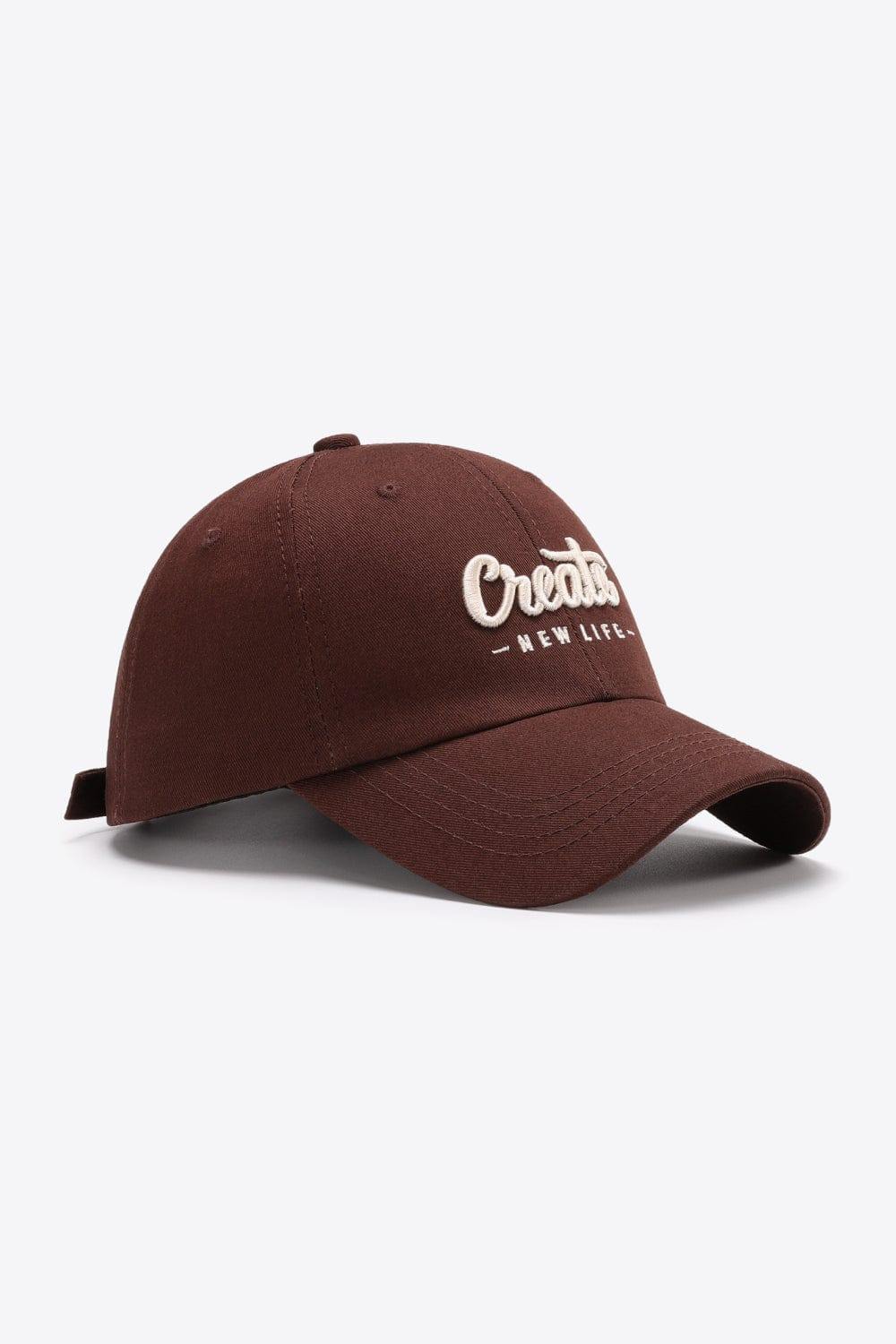 CREATE NEW LIFE Adjustable Cotton Baseball Cap - Trendsi