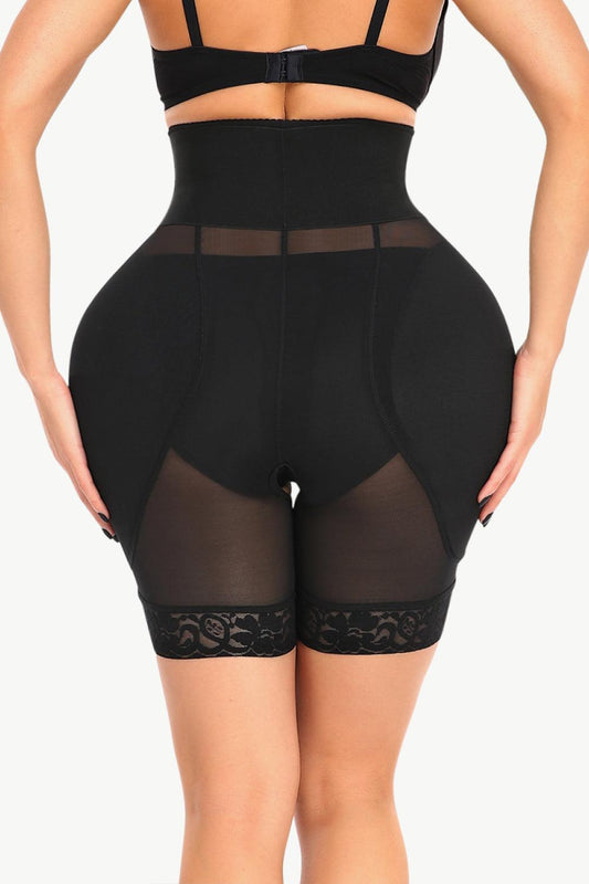 Full Size Breathable Lace Trim Shaping Shorts - Flyclothing LLC