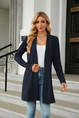 Long Sleeve Open Front Cardigan - Flyclothing LLC