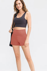 Wide Waistband Sports Shorts with Pockets - Flyclothing LLC