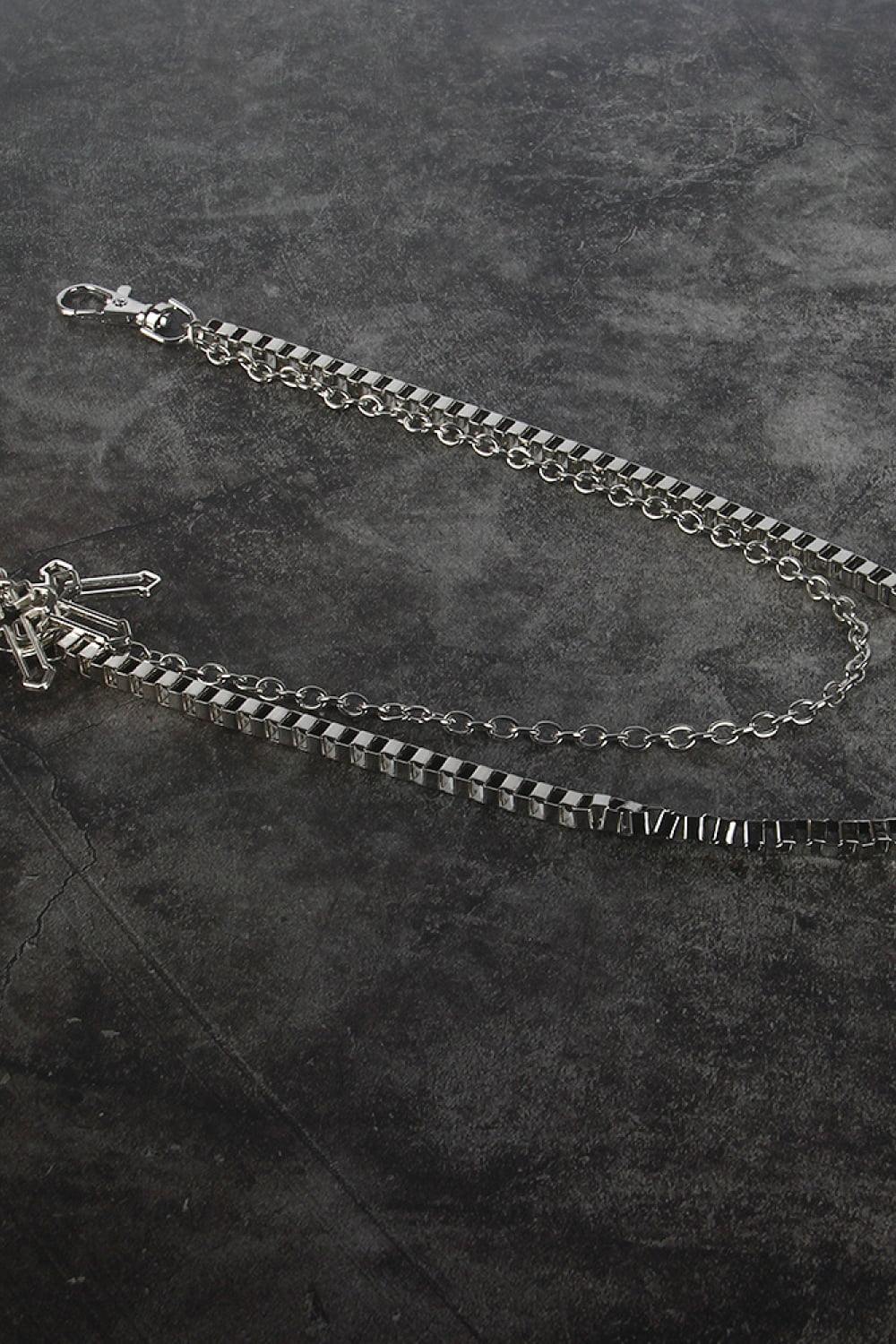 Double-Layered Cross Waist Chain - Flyclothing LLC