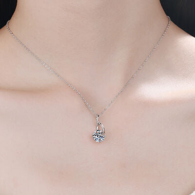 2 Carat Moissanite 925 Sterling Silver Necklace - Flyclothing LLC