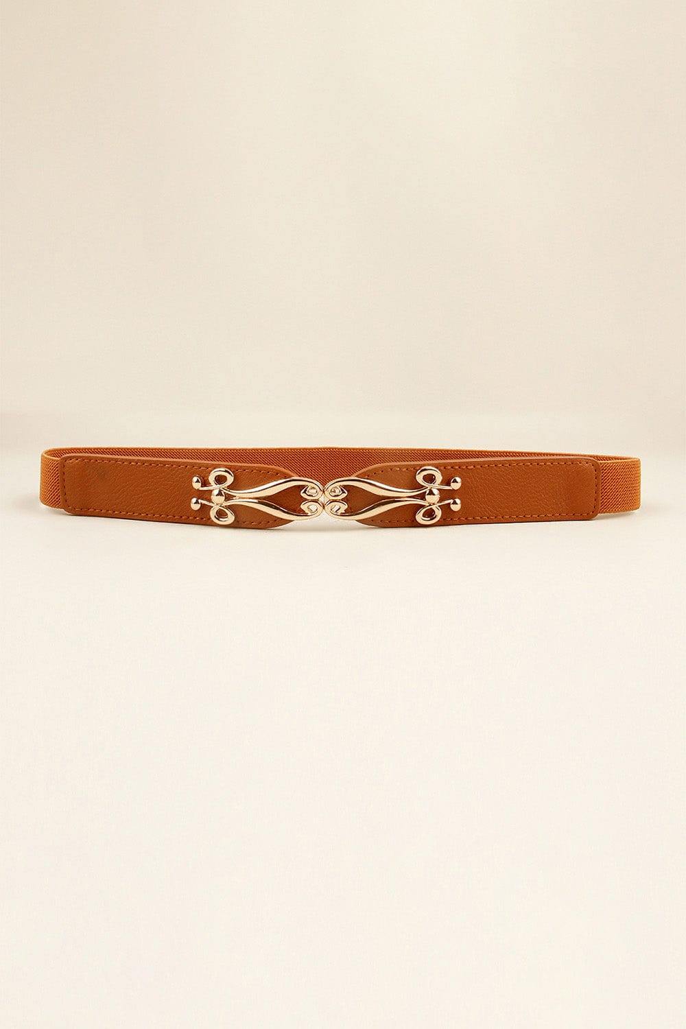 Alloy Buckle Elastic Belt - Trendsi