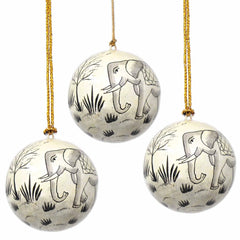 Handpainted Ornament Elephant - Pack of 3 - Flyclothing LLC