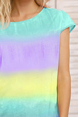 Tie Dye Round Neck Short Sleeve Tee - Trendsi