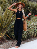 Full Size Smocked Waist Wide Leg Pants - Trendsi