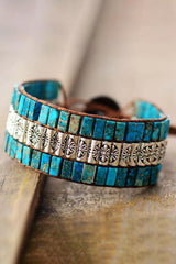 Handmade Triple Layer Natural Stone Bracelet - Flyclothing LLC