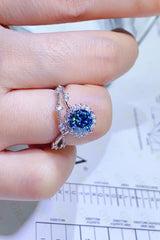 1 Carat Moissanite 925 Sterling Silver Ring - Flyclothing LLC