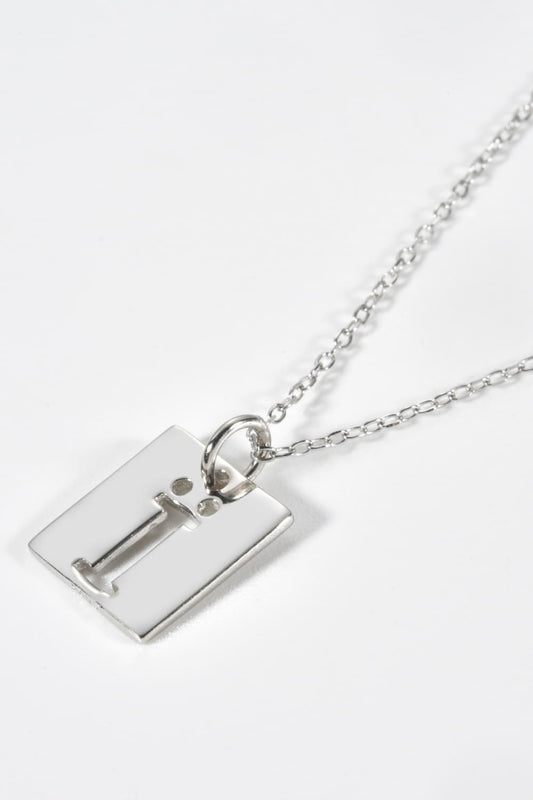 Cutout Rectangle Pendant Necklace - Flyclothing LLC