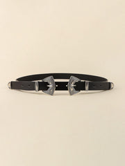 Double Buckle PU Leather Belt - Flyclothing LLC