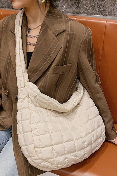 Large Quilted Shoulder Bag - Flyclothing LLC