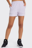 Elastic Waist Sports Shorts with Pockets - Flyclothing LLC