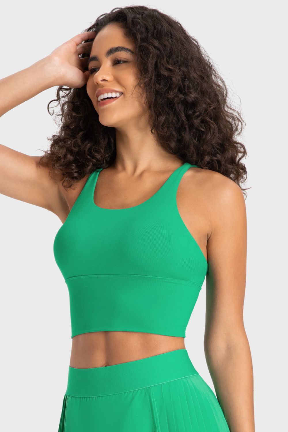 Crisscross Back Ladder Detail Sports Bra - Flyclothing LLC