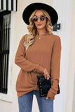 Twisted Round Neck Sweater - Flyclothing LLC