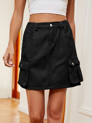 High Waist Denim Skirt - Flyclothing LLC