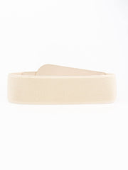 PU Elastic Wide Belt with Alloy Buckle - Flyclothing LLC