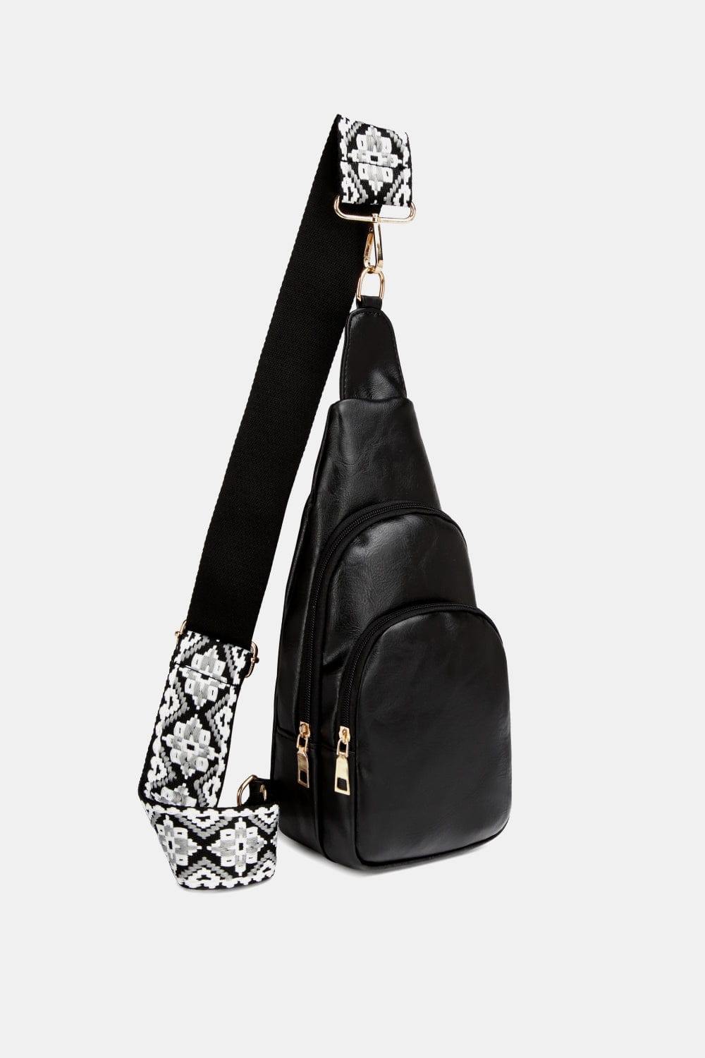 PU Leather Sling Bag - Trendsi