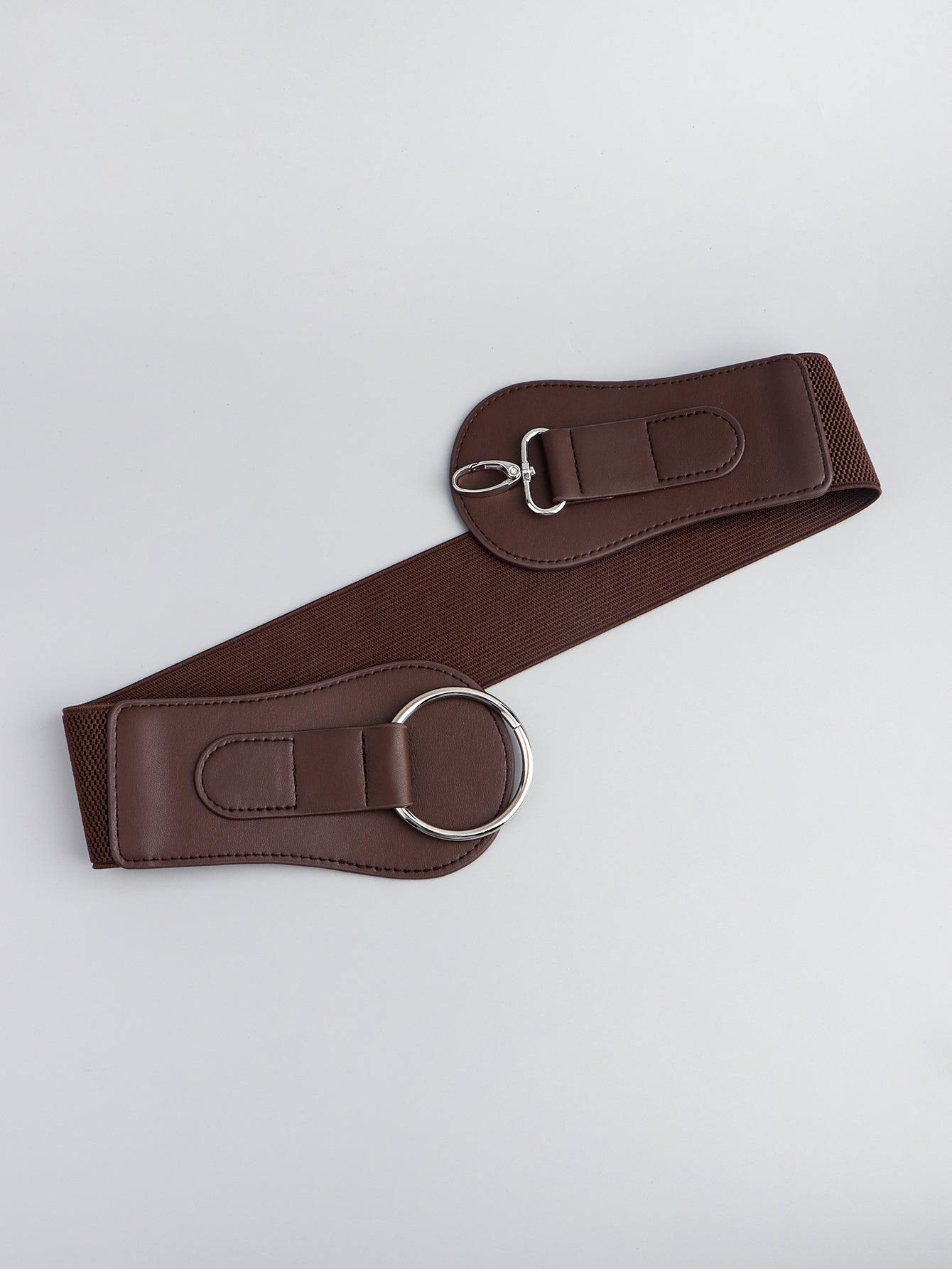 PU Elastic Wide Belt - Flyclothing LLC