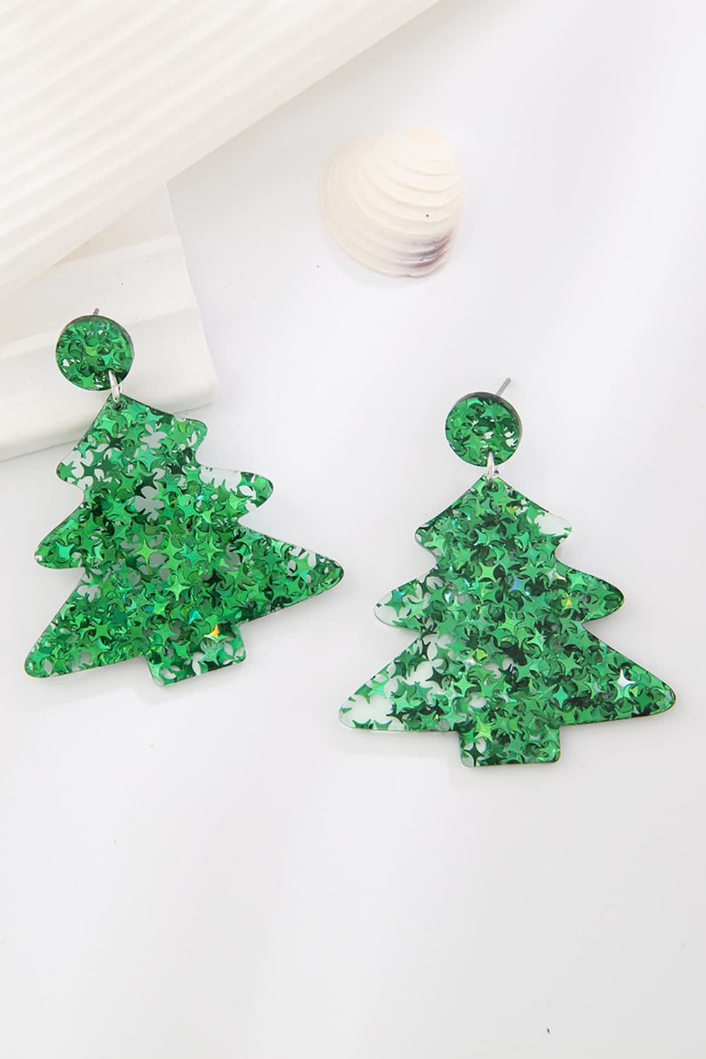 Christmas Tree Acrylic Earrings - Trendsi