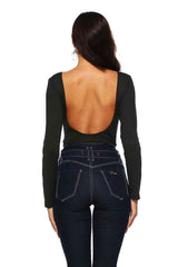 Button Detail Bodysuit - Trendsi