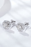 925 Sterling Silver Moissanite Stud Earrings - Flyclothing LLC