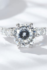 5 Carat Moissanite Side Stone Ring - Flyclothing LLC