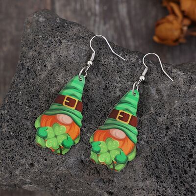 Wooden Alloy Dangle Earrings - Flyclothing LLC