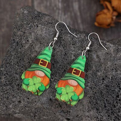 Wooden Alloy Dangle Earrings - Flyclothing LLC