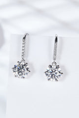 6-Prong Moissanite Drop Earrings - Flyclothing LLC