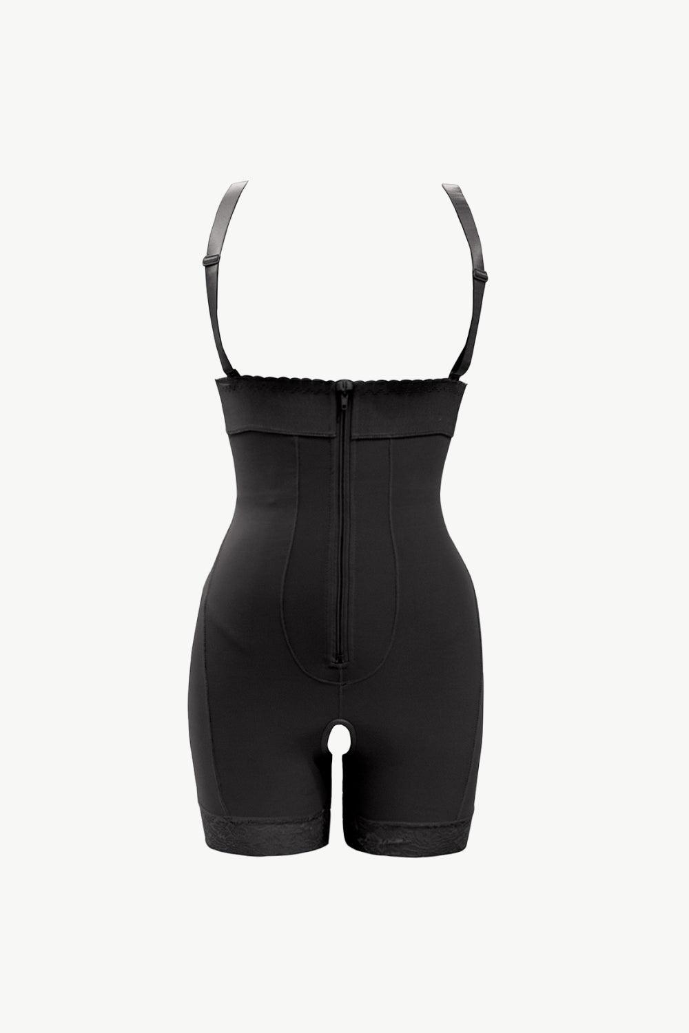 Full Size Zip Up Under-Bust Shaping Bodysuit - Trendsi