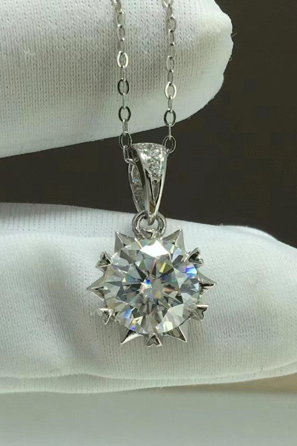 Looking At You 2 Carat Moissanite Pendant Necklace - Flyclothing LLC