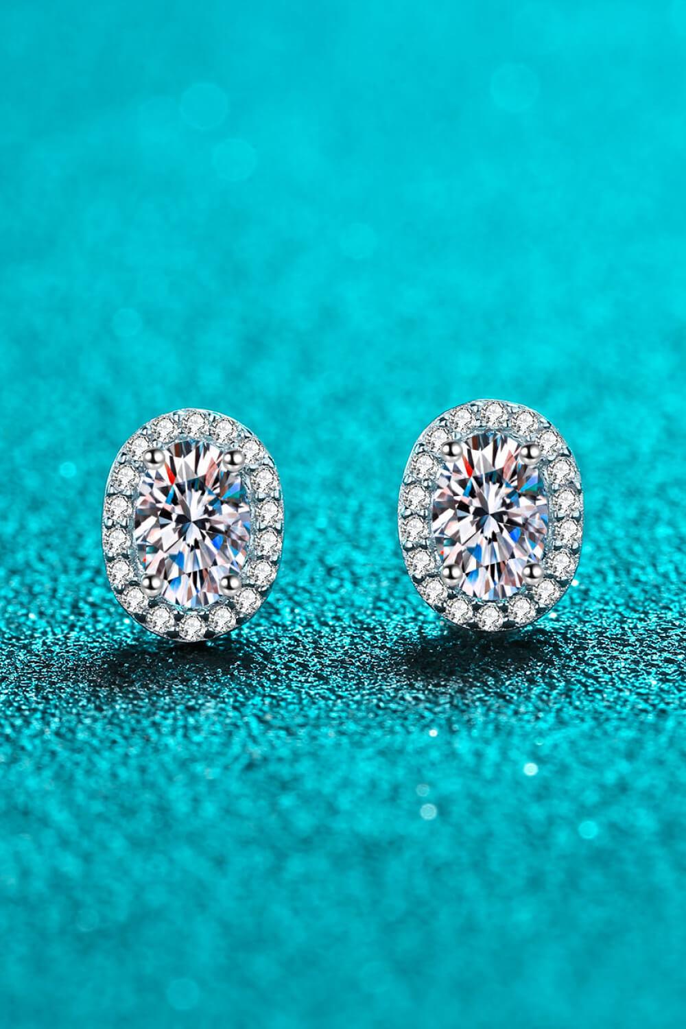 Future Style 1 Carat Moissanite Stud Earrings - Flyclothing LLC