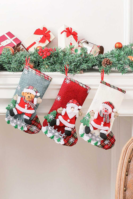 4-Pack Plaid Christmas Stockings - Flyclothing LLC