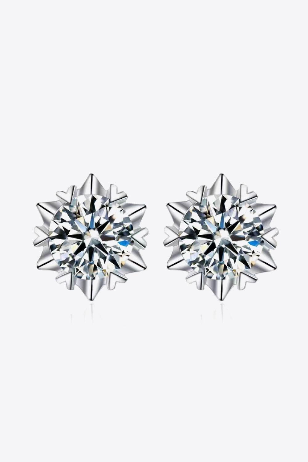 Stuck On You 4 Carat Moissanite Stud Earrings - Flyclothing LLC