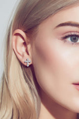 Moissanite Cross Stud Earrings - Flyclothing LLC