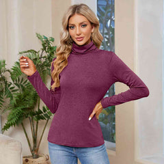 Turtleneck Long Sleeve T-Shirt - Flyclothing LLC